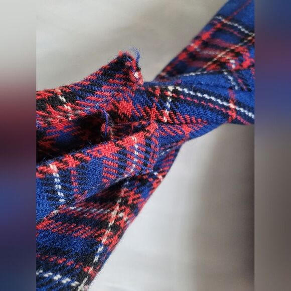 1950s Great Western All Wool Plaid Button Up Long Sleeve Shirt Size 14.5 FLAWS - Picture 3 of 14